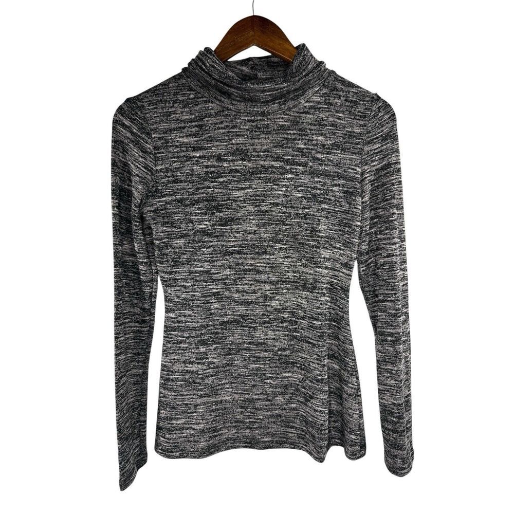 Anthropologie Pure + Good Marled Turtleneck Lightweight Stretch Knit M
